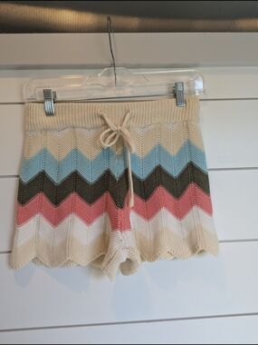 Le Bain Par Molly Bracken Knit Coverup Shorts XS Beach Crochet